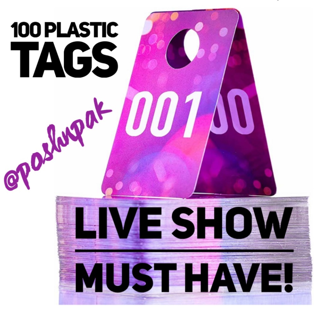 1-100🎉 LIVE SHOW PLASTIC REUSABLE TAGS!
